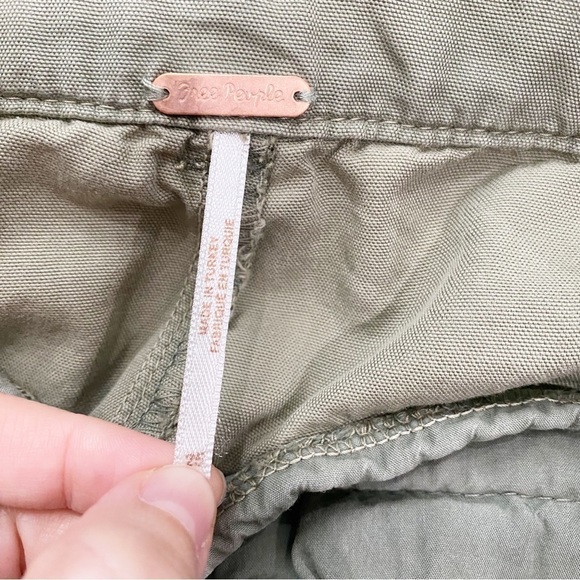 FREE PEOPLE Desert Cargo Pant Moss Green Utility Casual Comfort Size 25 - Picture 9 of 12